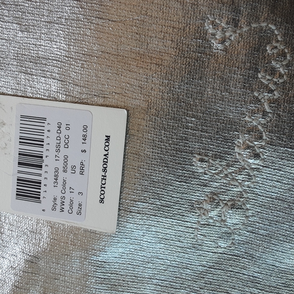 ๐๐๐ NWT Scotch & Soda Silver Sweatshirt Top - Picture 7 of 10